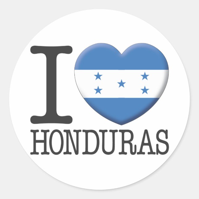 Honduras Runt Klistermärke (Framsida)