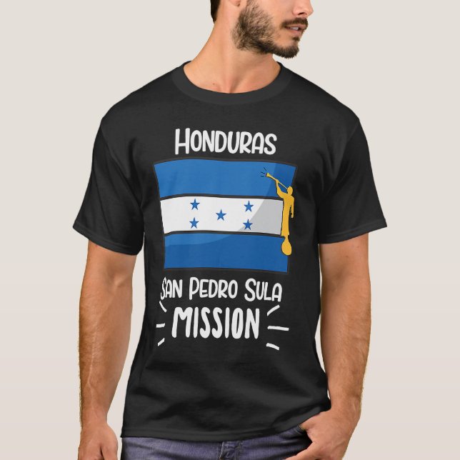 Honduras San Pedro Sula Mormon LDS Mission Mission T Shirt (Framsida)