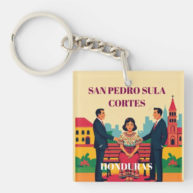  Honduras SAN PEDRO SULA Retro poster (Framsidan)