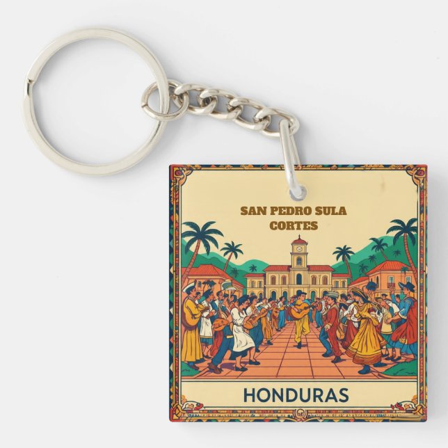  Honduras  SAN PEDRO SULA  Retro poster (Framsidan)