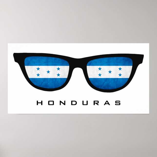 Honduras Shades anpassningsbar text och färg poste Poster (Framsidan)
