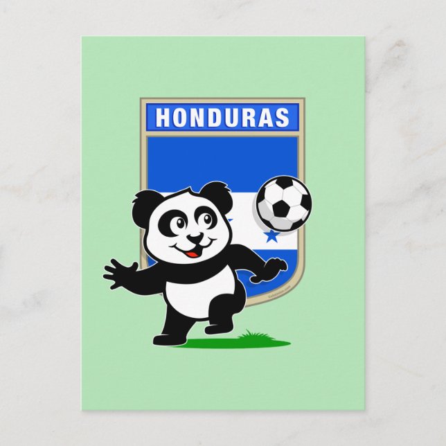 Honduras Soccer Panda Vykort (Framsida)