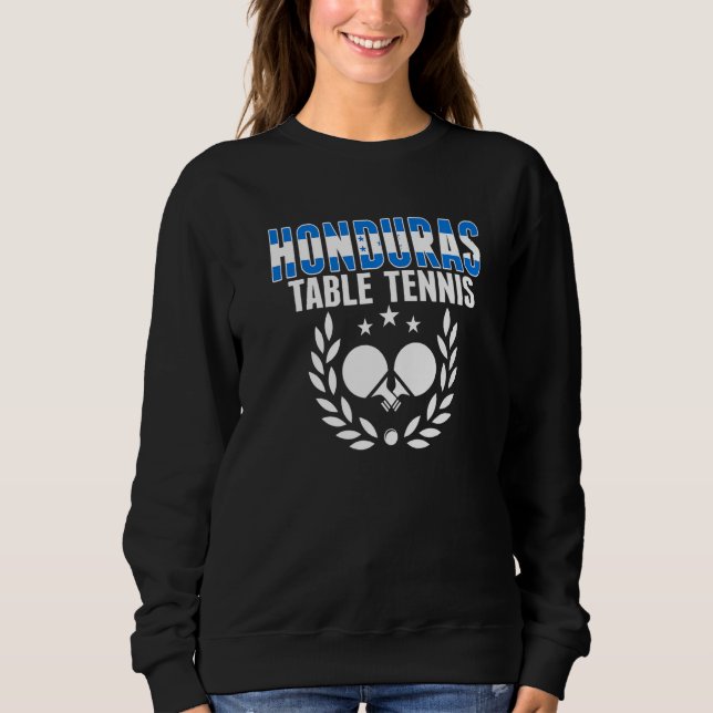 Honduras Table Tennis   Honduran Ping Pong Support T Shirt (Framsida)