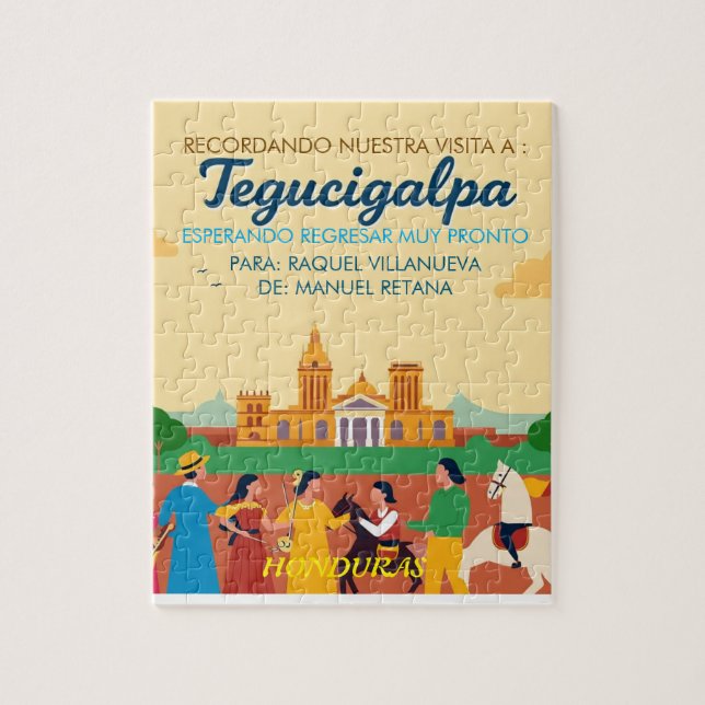  Honduras TEGUCIGALPA DC Retro poster Pussel (Vertikal)