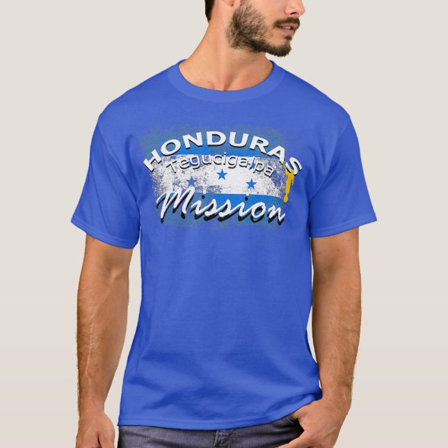Honduras Tegucigalpa Mormon LDS Mission Gift T Shirt (Framsida)