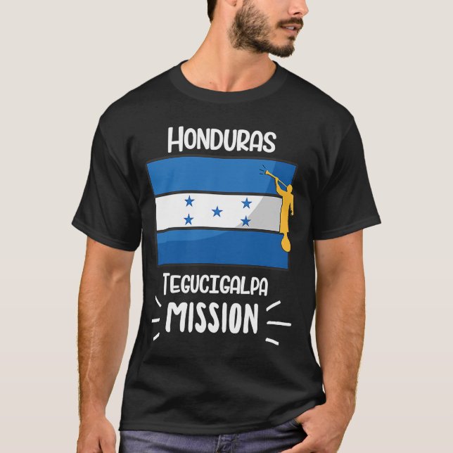 Honduras Tegucigalpa Mormon LDS Uppdrag Missionär T Shirt (Framsida)