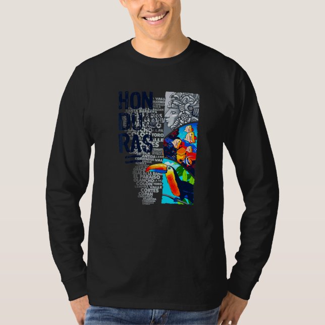 Honduras turistiska   t shirt (Framsida)
