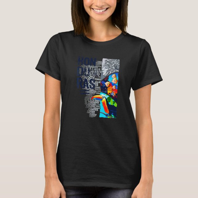 Honduras turistiska   t shirt (Framsida)