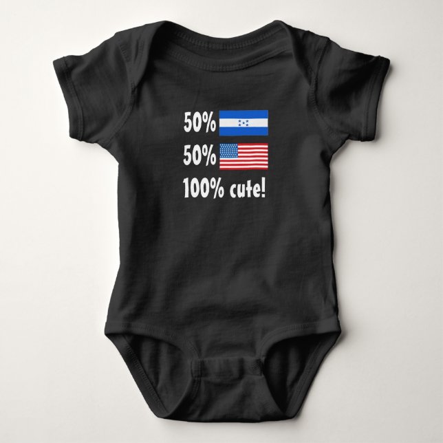 Honduras United States 100% gulliga baby T Shirt (Framsida)
