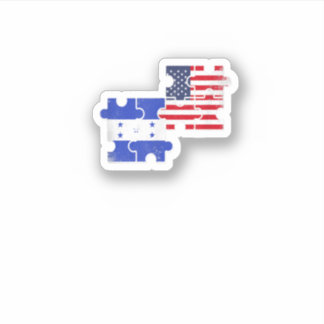 Honduras Usa Roots Vintage Honduran American Flagg Klistermärken