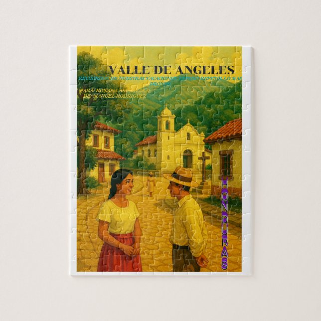  Honduras Valle de Angeles Retro poster Pussel (Vertikal)