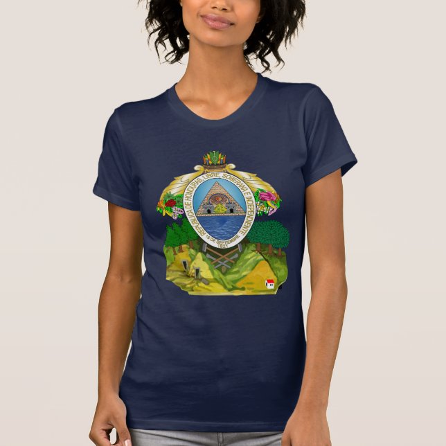 Honduras vapensköld tee shirt (Framsida)