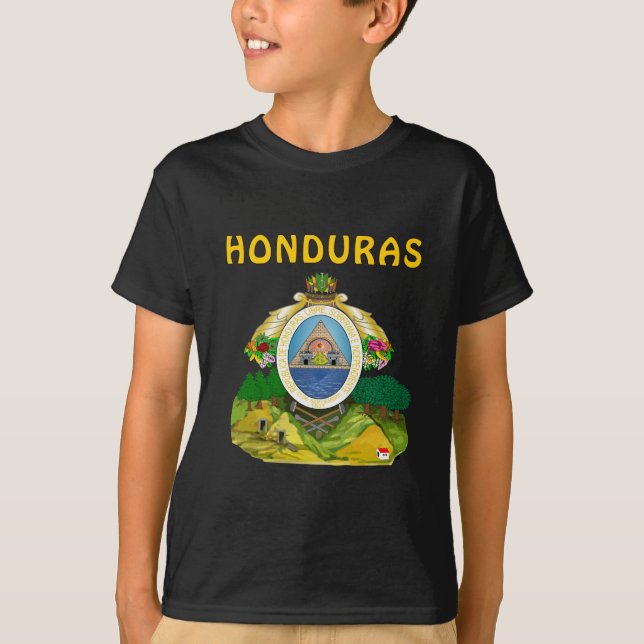 Honduras vapensköld tee shirt (Framsida)