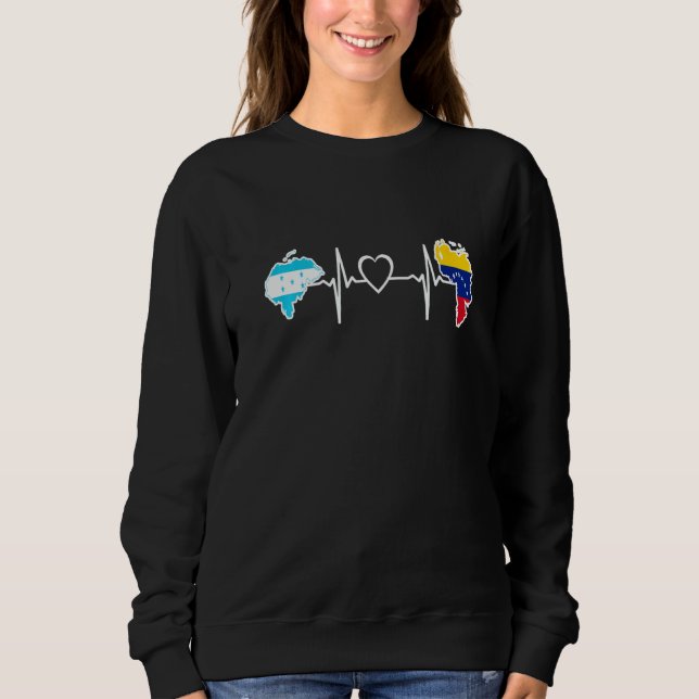 Honduras Venezuela Flag Honduran Venezuelan Heartb T Shirt (Framsida)