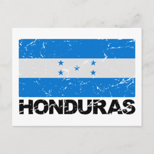 Honduras Vintage Flagga Vykort