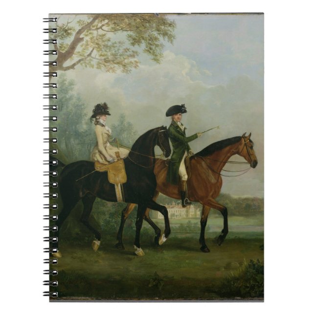 Honen. Marcia Pitt ridning med henne broder, Anteckningsbok (Framsidan)