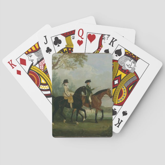 Honen. Marcia Pitt ridning med henne broder, Casinokort (Baksidan)