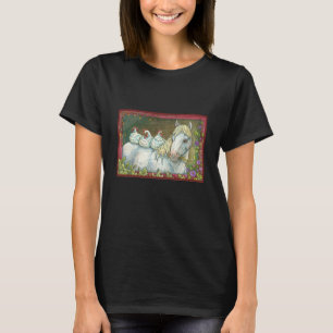 HÖNER I STABIL, HORSE OCH CHICKENS T-SHIRT Blk
