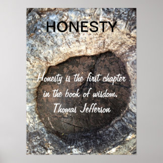 HONESTY inspirationsoffert Jefferson Poster