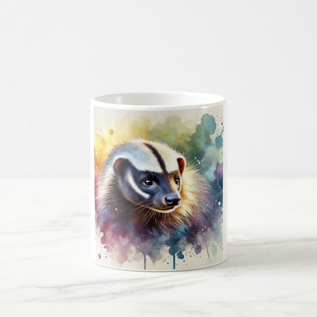 Honey Badger 290624AREF113 - Watercolor Kaffemugg (Center)