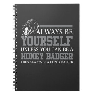Honey badger afrikanskt däggdjur anteckningsbok