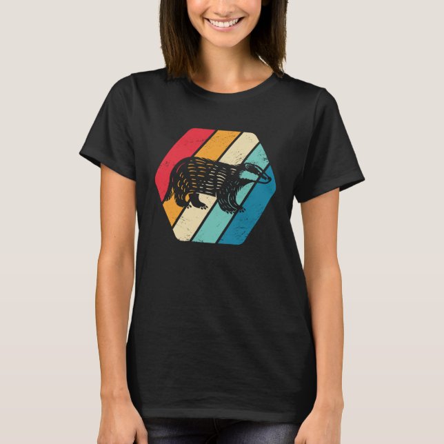 Honey badger Animal Wildlife Retro T Shirt (Framsida)