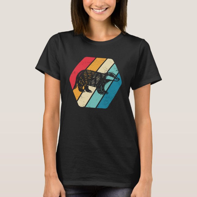 Honey badger Animal Wildlife Retro T Shirt (Framsida)