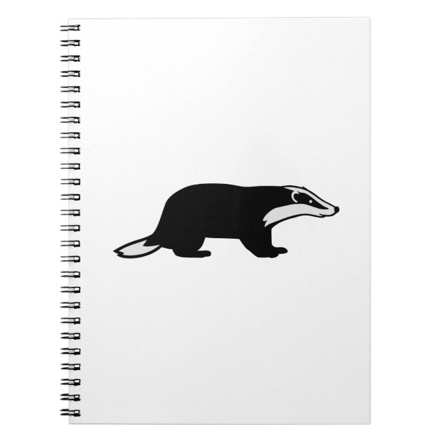 Honey badger anteckningsbok med spiral (Framsidan)