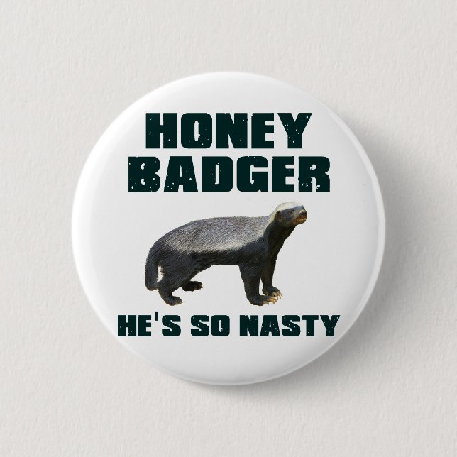 Honey badger är han så otäck knapp (Framsida)