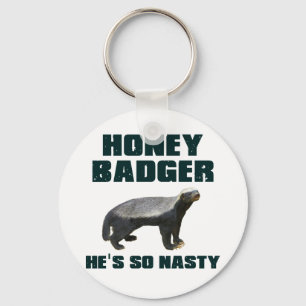 Honey badger är han så otäck nyckelring