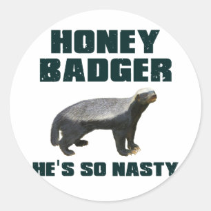 Honey badger är så otäckt. runt klistermärke