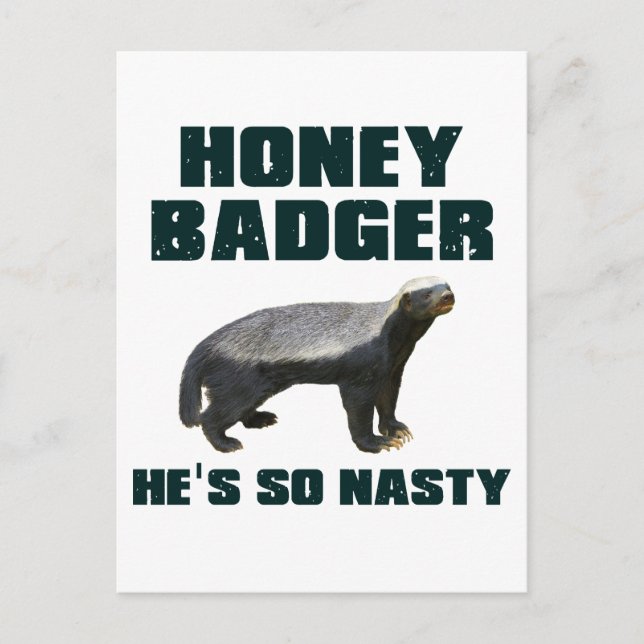 Honey badger är så otäckt. vykort (Framsida)