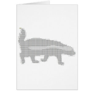 honey badger ascii hälsningskort