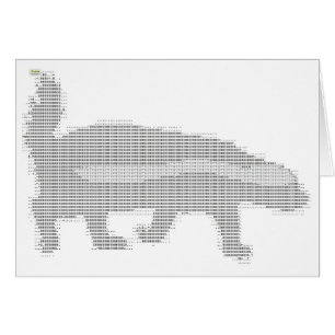 honey badger ascii hälsningskort