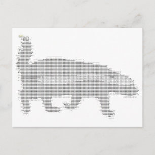honey badger ascii vykort
