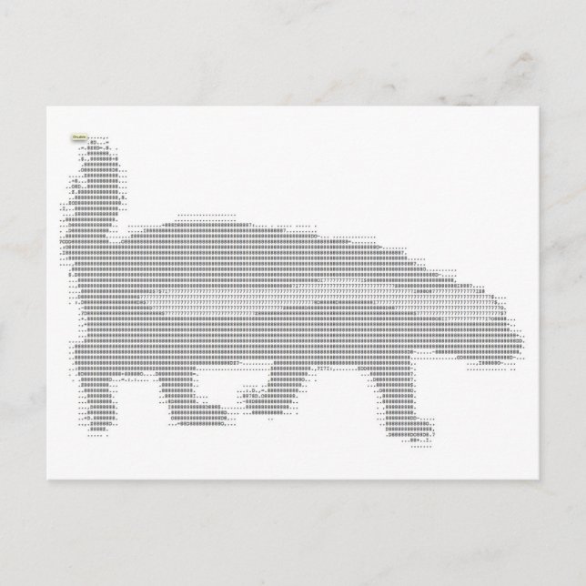 honey badger ascii vykort (Framsida)
