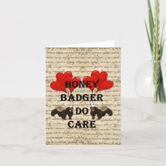 Honey badger att bry sig helgkort