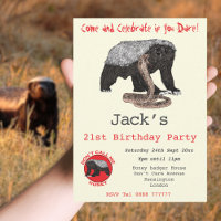 Honey Badger Badass Djur Rolig 21-årsdag 