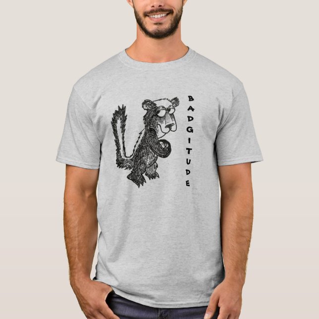 Honey badger Badgitude T-shirt (Framsida)