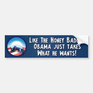 Honey badger - Barack Obama Bildekal