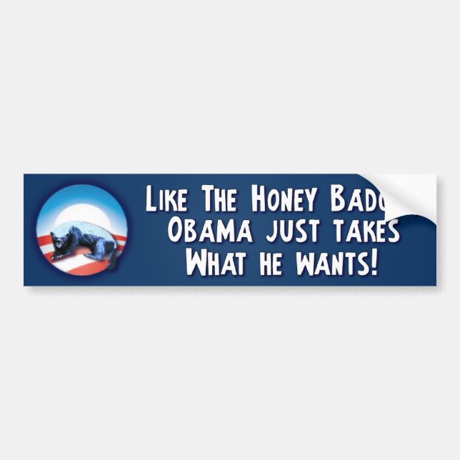 Honey badger - Barack Obama Bildekal (Framsidan)