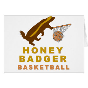 Honey badger basket hälsningskort