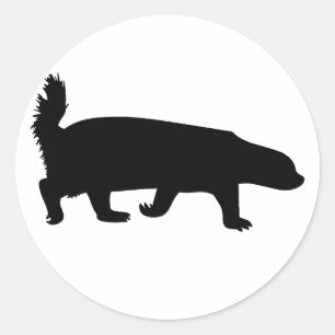 Honey badger Black Runt Klistermärke