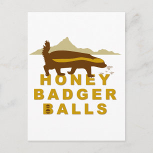 Honey badger Bollar Vykort