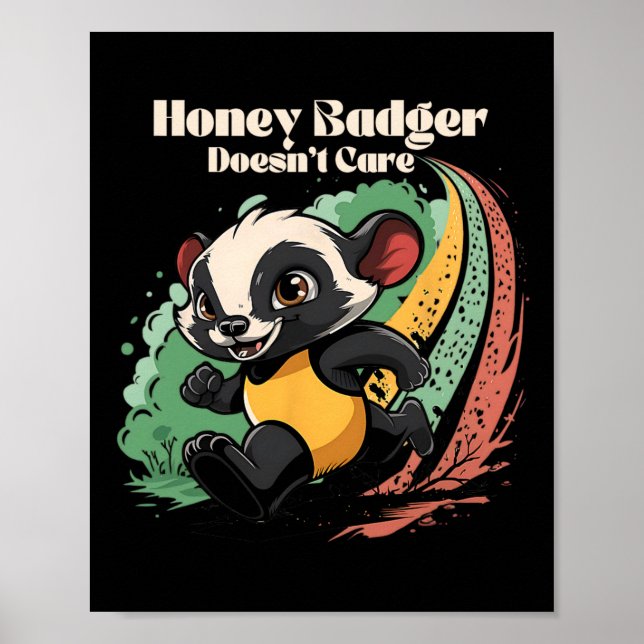 Honey badger bryr sig inte om Älskare Roligten för Poster (Framsidan)