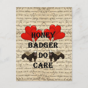 Honey badger bryr sig vykort