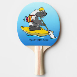 Honey badger Canoeing i en flod Pingisracket