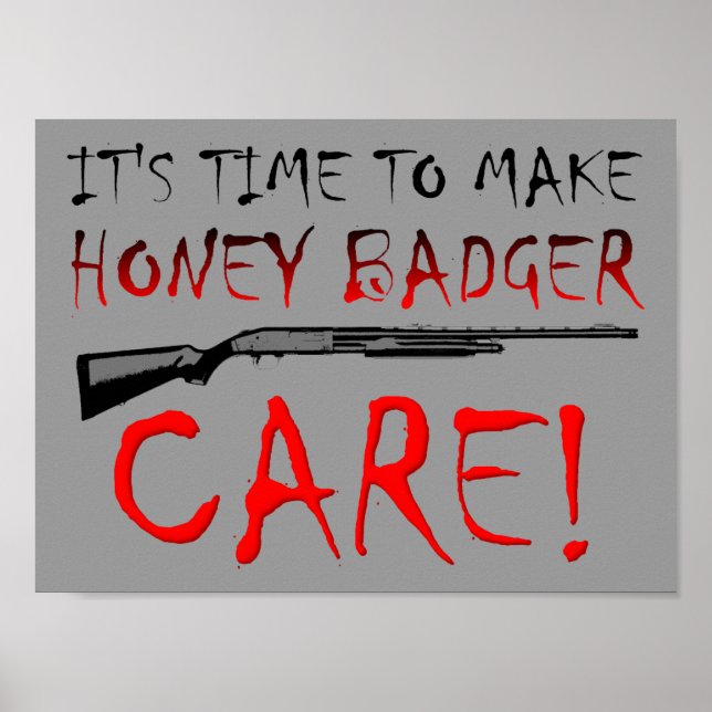 Honey badger Care Poster (Framsidan)