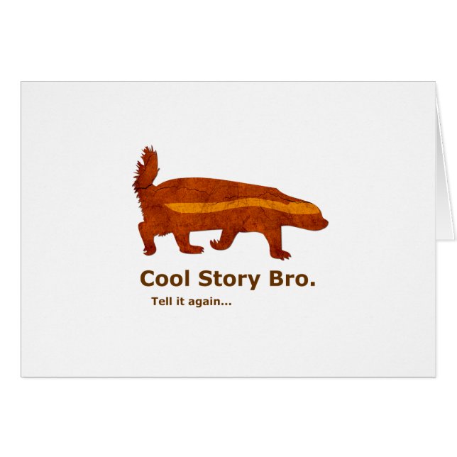 Honey badger - Cool artikelbro. Säg det igen... Hälsningskort (Framsidan Horizontal)
