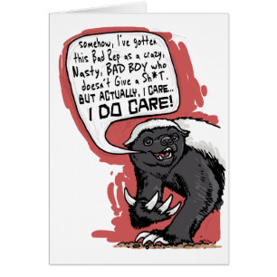Honey badger do Care Hälsningskort